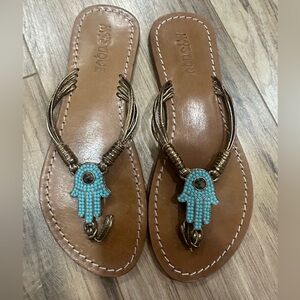 Mystique Hamsa Turquoise Sandals
